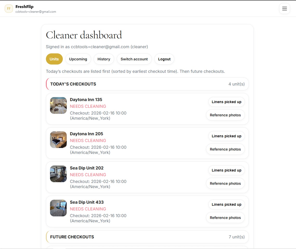 Cleaner dashboard screenshot