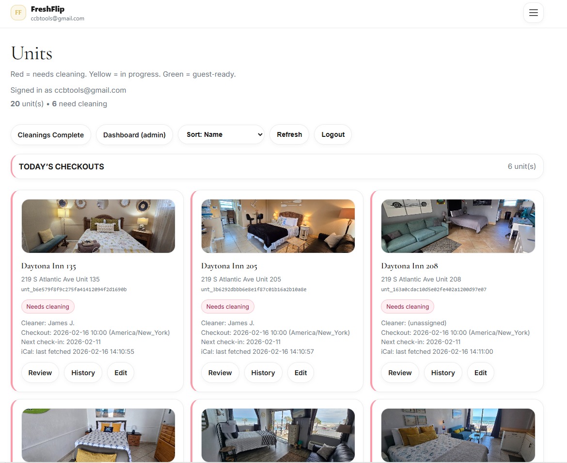 Host dashboard screenshot